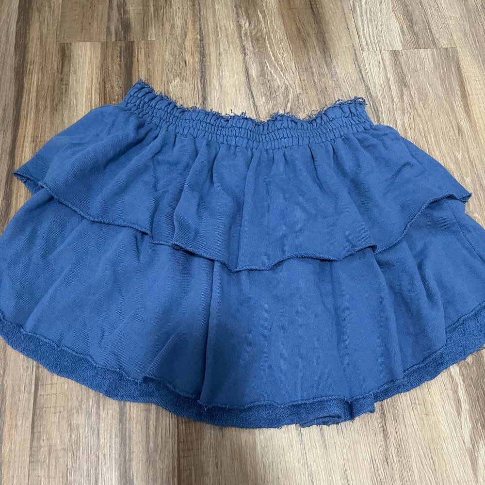 aerie blue flowy skirt